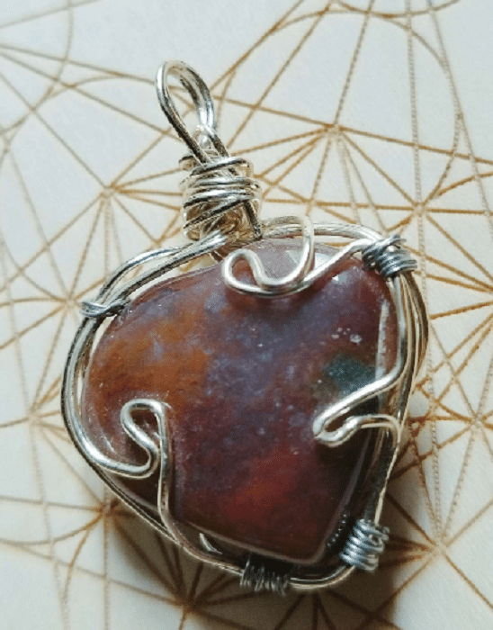 Coeur Jaspe Rouge Druidique - Divinaroma