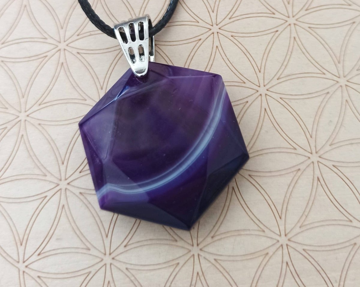Pendentif Améthyste Géométrie Sacrée - Divinaroma