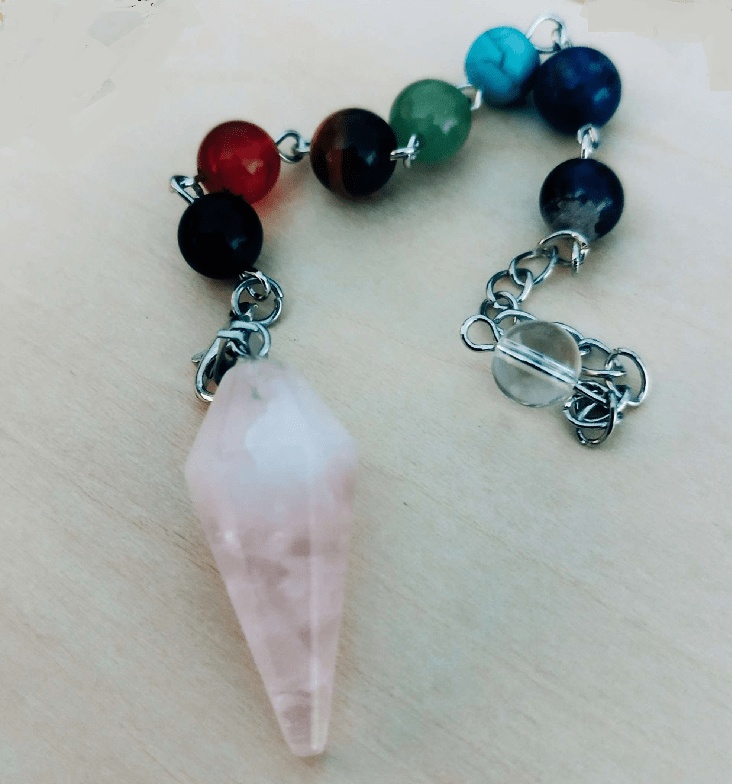 Pendule Amour en Quartz Rose - Divinaroma