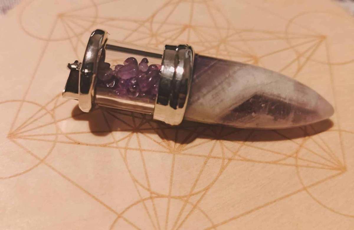 Pendule cinquième dimension Atlante en améthyste - Divinaroma