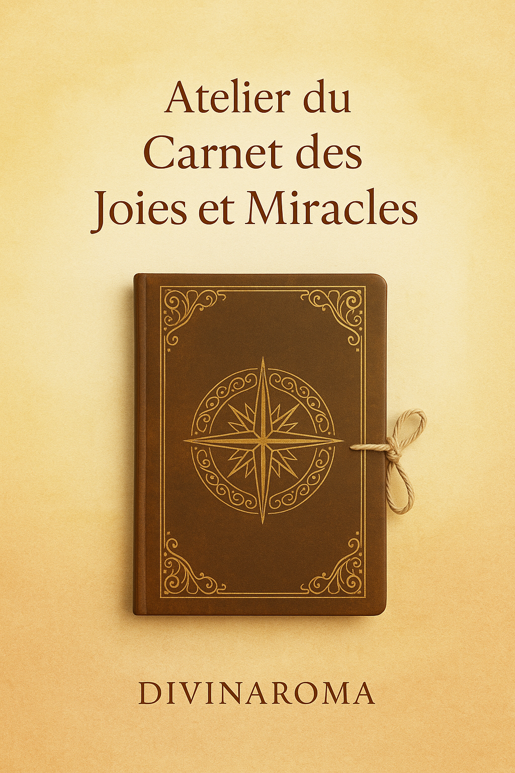 atelier carnet des joies et des miracles atlante sur fond jaune Divinaroma