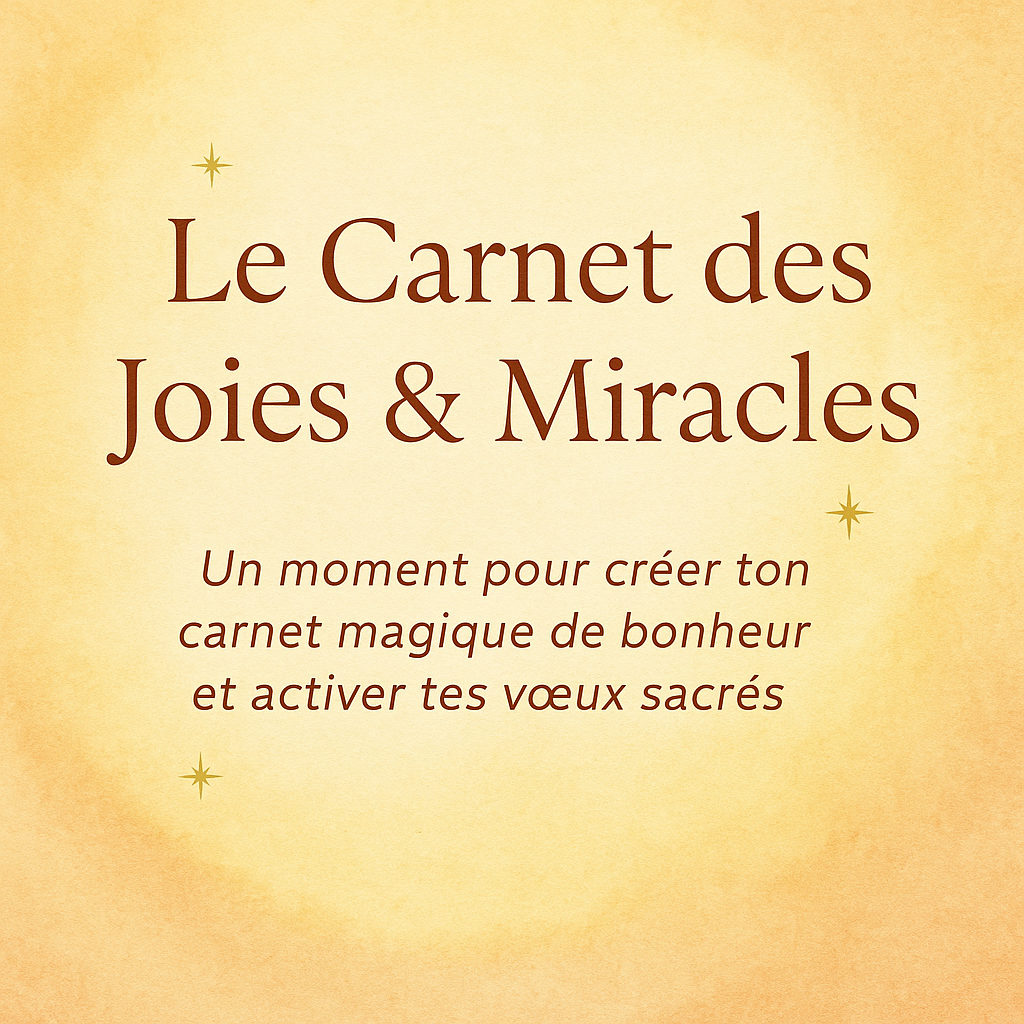 pour atelier carnet des joies et des miracles sur fond jaune
