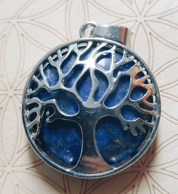 Pendentif en lapis lazuli avec l'arbre de vie - Divinaroma